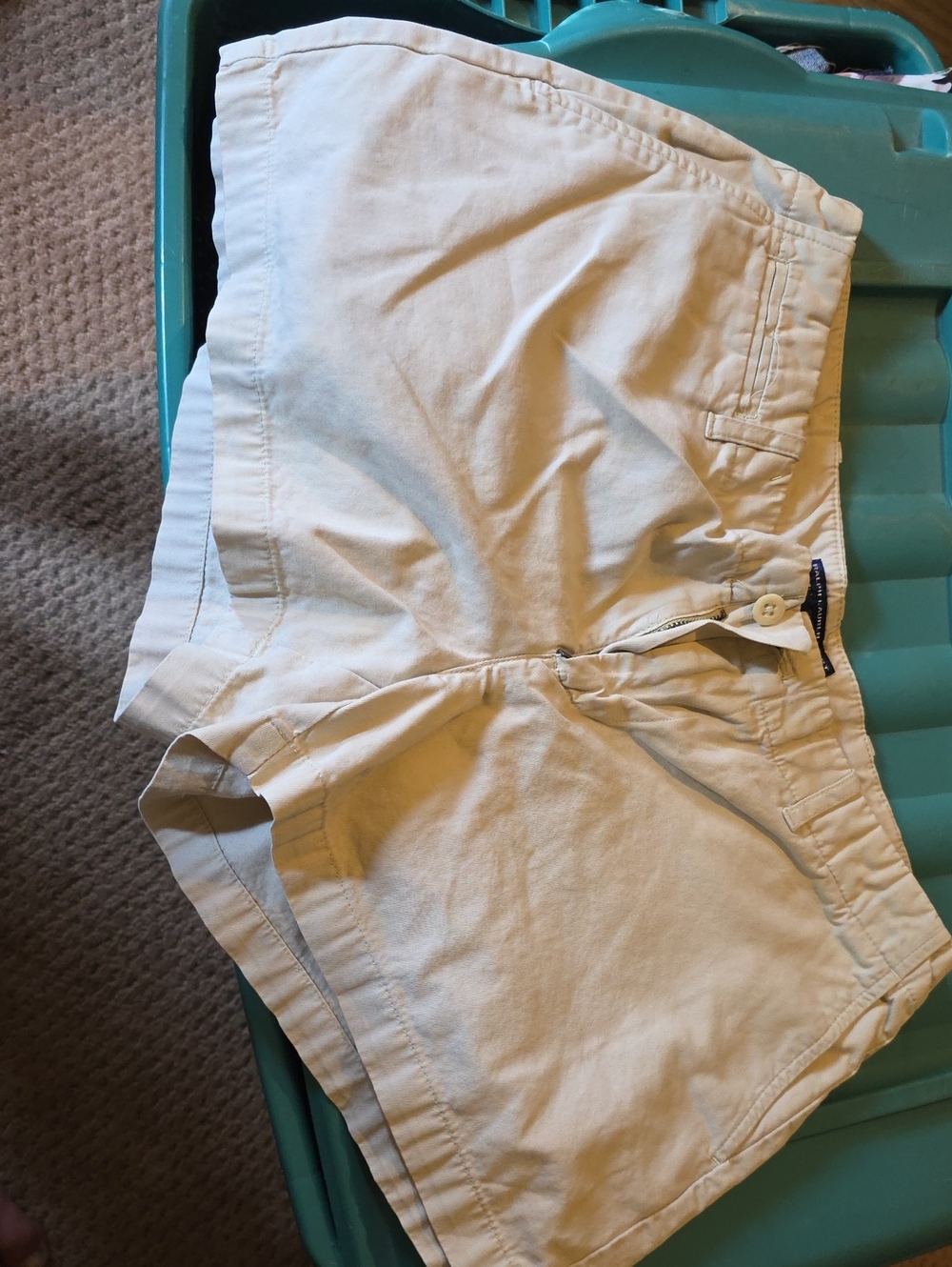 Ralph Lauren Women's Cream High-Waist Chino Shorts
